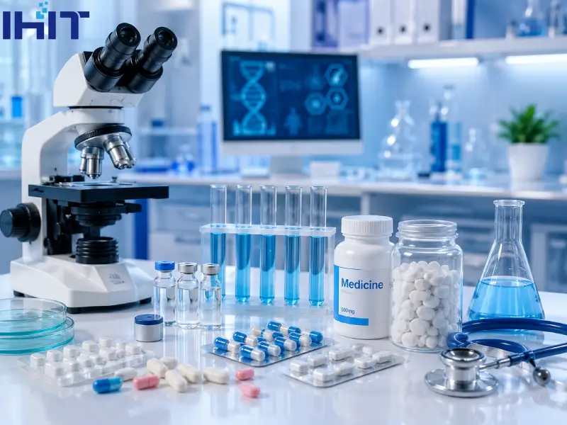 Medical laboratory featuring pharmaceutical products, diagnostic equipment, healthcare technology, laboratory instruments, and advanced medical research solutions.